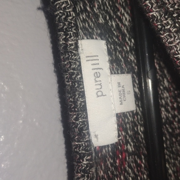 Pure Jill Cotton/Wool/Cashmere Blend Sweater with Slanted Bottom Hemn S - Picture 4 of 7